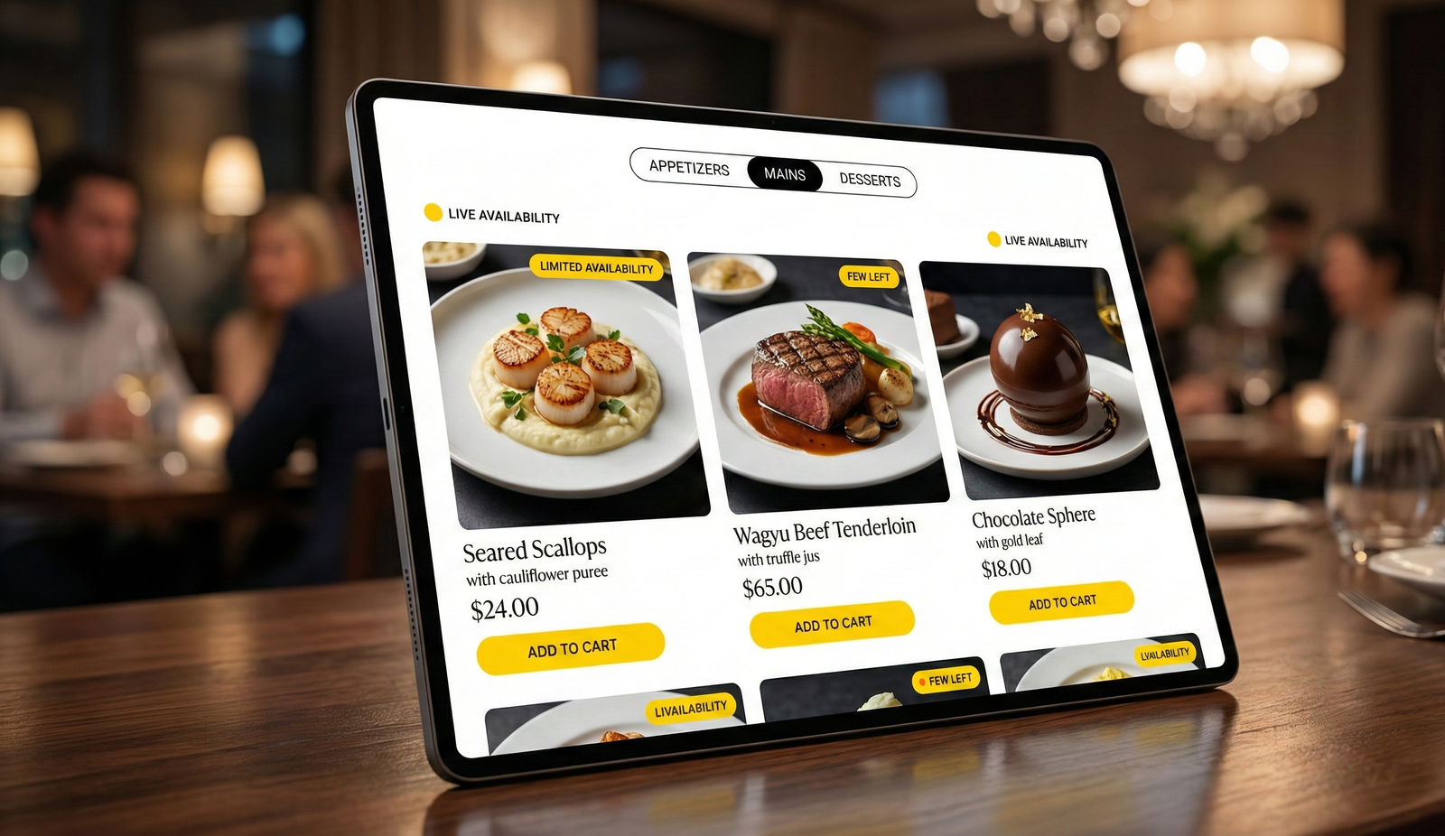 Carte Digitale Dynamique - Menu digital en temps réel